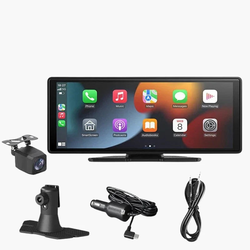 10.25-inch Wireless Display for Car with Android Auto and GPS Navigation