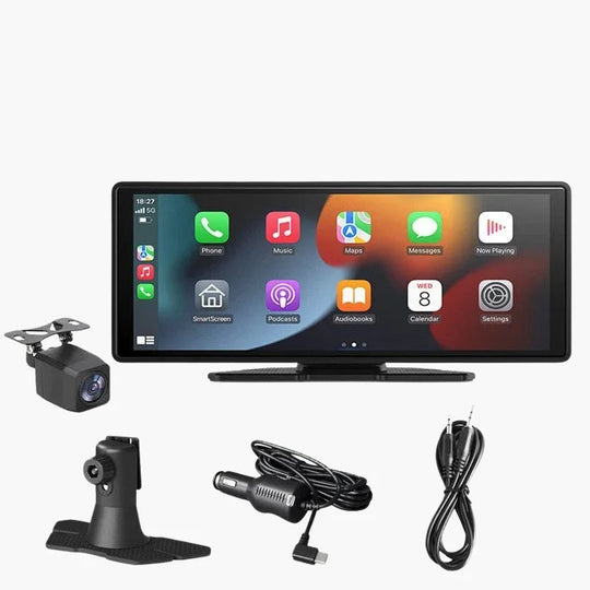 10.25-inch Wireless Display for Car with Android Auto and GPS Navigation