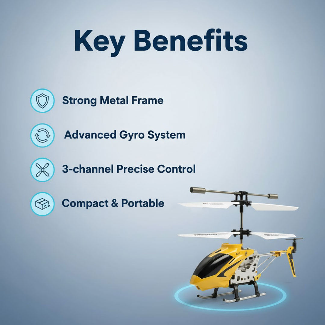 Mini RC Helicopter - Gyro System - Strong Frame
