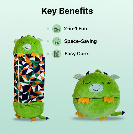 Kids Sleeping Bag - Plush Toy - 2-in-1 Design