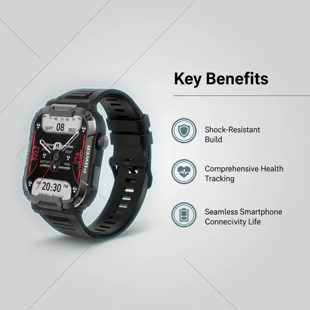 Smartwatch - Shock-Resistant - Health Tracking