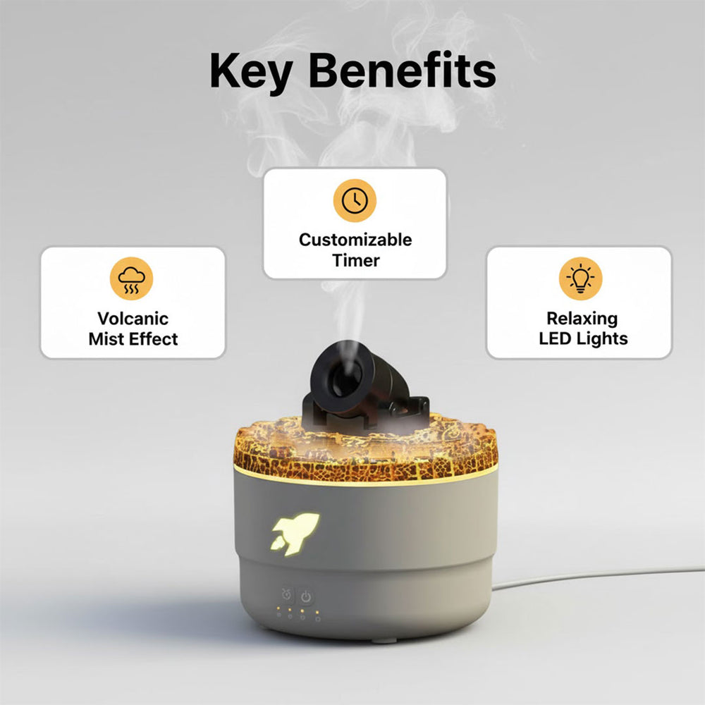 Humidifier - Aromatherapy Diffuser - Volcanic Design