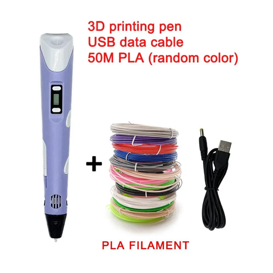 3D Printing Pen - LCD Screen - Kids Drawing