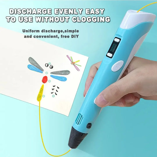 3D Printing Pen - LCD Screen - Kids Drawing