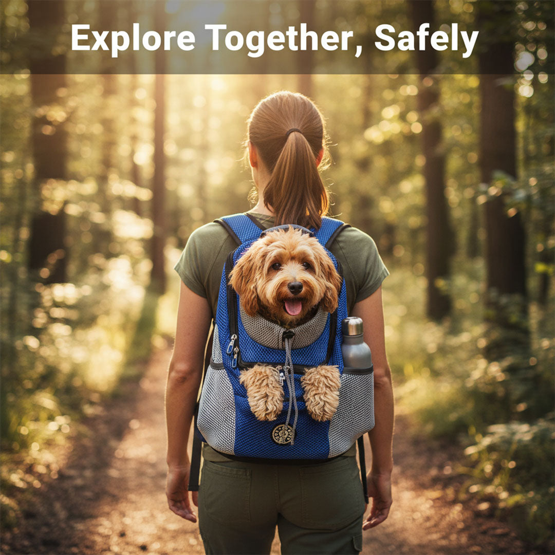 Pet Carrier Backpack - Secure Design - Adjustable Straps