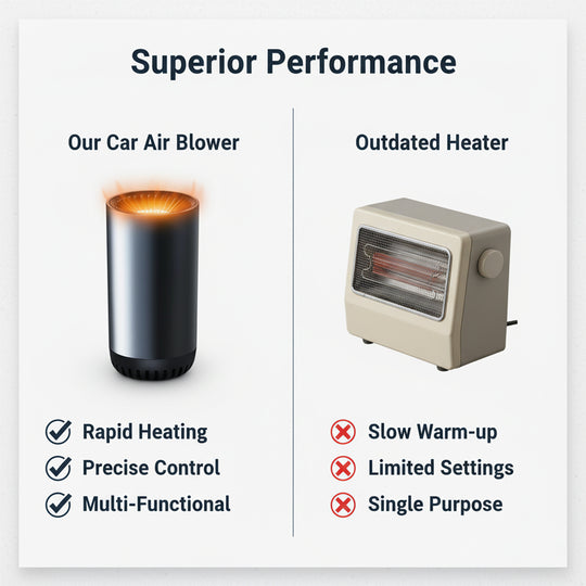 Car Air Blower - Fast Heating - Adjustable Airflow