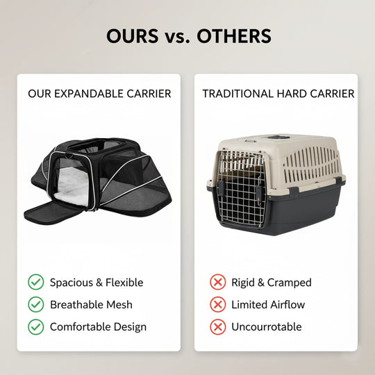 Expandable Pet Carrier - Travel-Friendly - Mesh Design