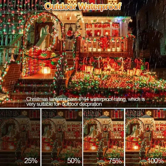 500 LED Outdoor Fairy Lights - Remote Control - Plug Powered