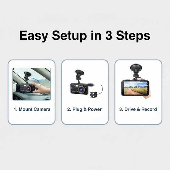 Dual Dash Camera - Front Rear - 170° Angle
