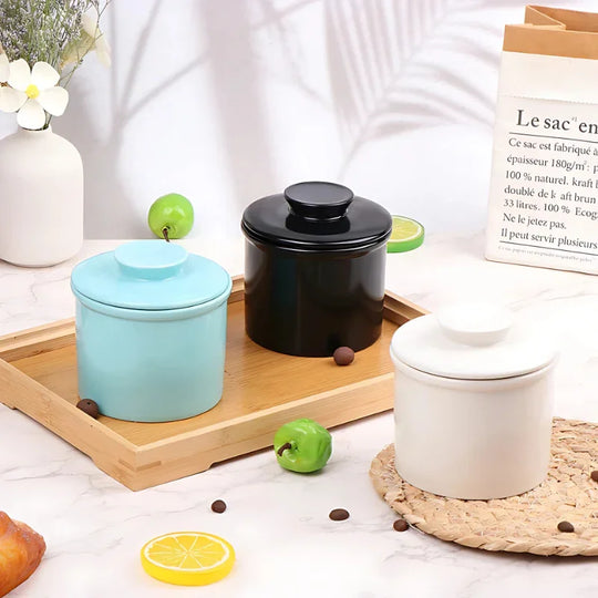 Butter Keeper - Ceramic Container - Water-Sealed Lid