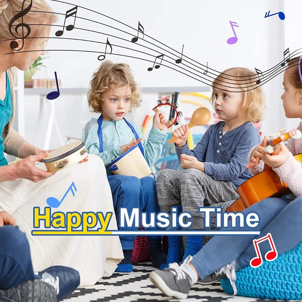 Children's Music Kit - Wooden Instruments - 10 Piece Set