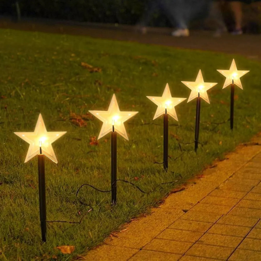 Christmas Decorations - Star Pathway Lights - Garden Stake Lights