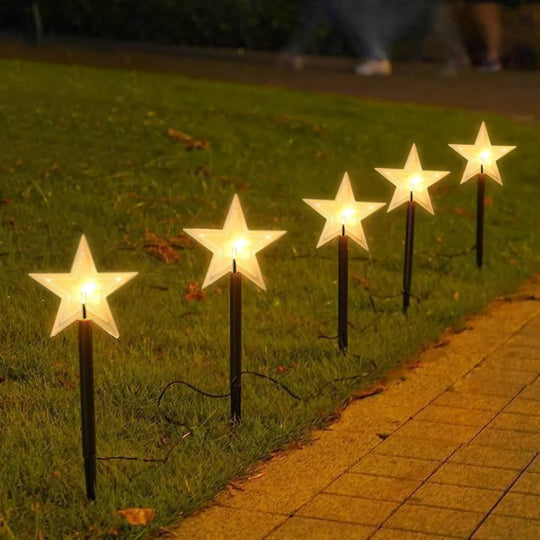 Christmas Decorations - Star Pathway Lights - Garden Stake Lights