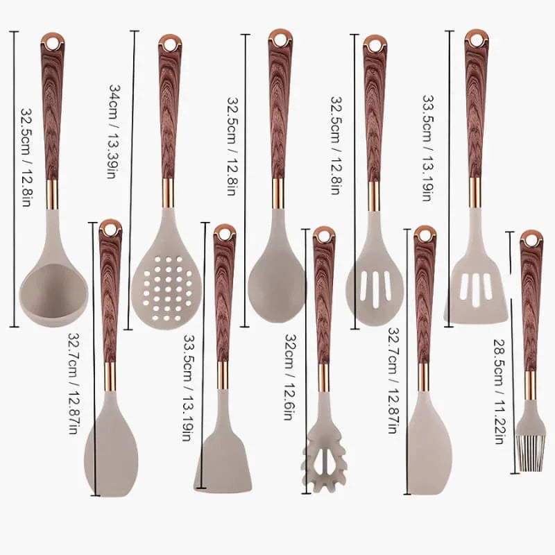 Cooking Utensil Set - Silicone Tools - Kitchen Accessory
