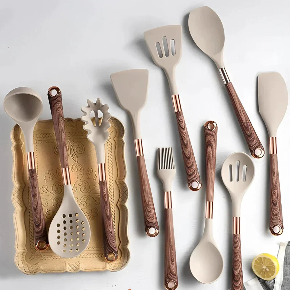Cooking Utensil Set - Silicone Tools - Kitchen Accessory