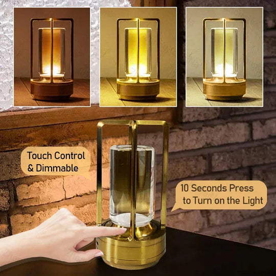 Cordless LED Lamp - Metal Design - Touch Control