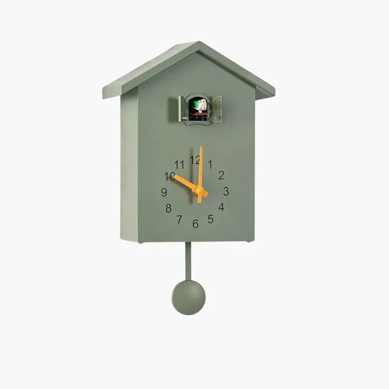 Cuckoo Wall Clock - Minimalist Design - Black and White