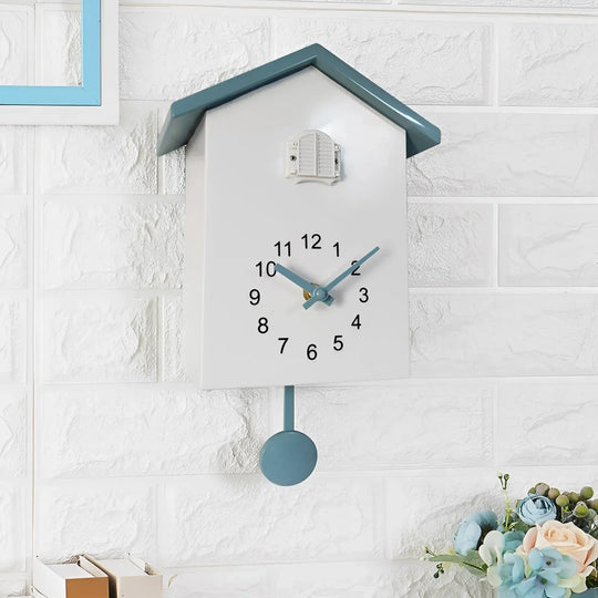 Cuckoo Wall Clock - Minimalist Design - Black and White