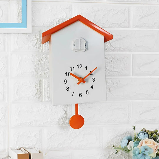 Cuckoo Wall Clock - Minimalist Design - Black and White