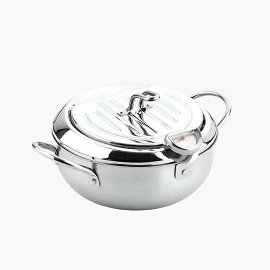 Deep Fryer Pot - Stainless Steel - Thermometer