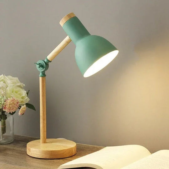 Desk Lamp - Wooden Frame - Adjustable Arm