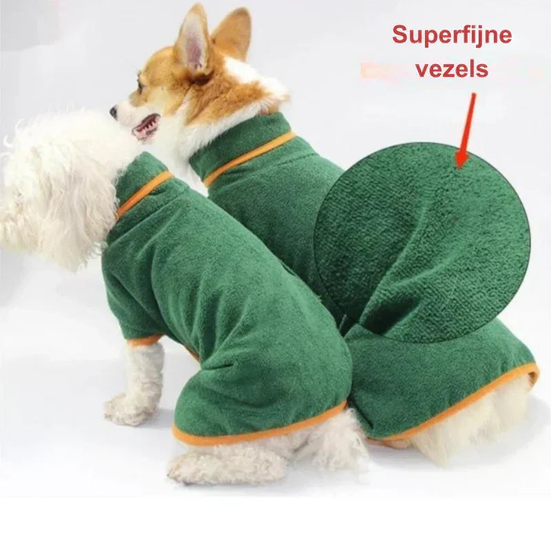 Dog Bathrobe - Quick-Drying - Adjustable Fit