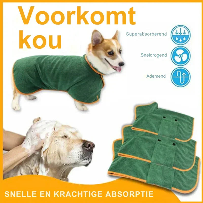 Dog Bathrobe - Quick-Drying - Adjustable Fit