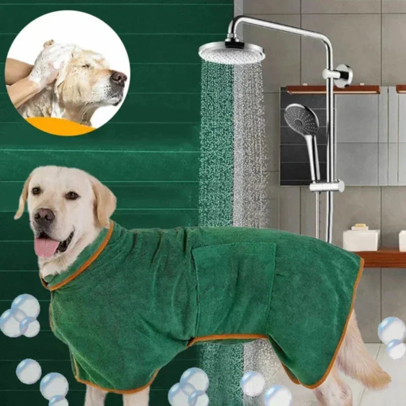 Dog Bathrobe - Quick-Drying - Adjustable Fit