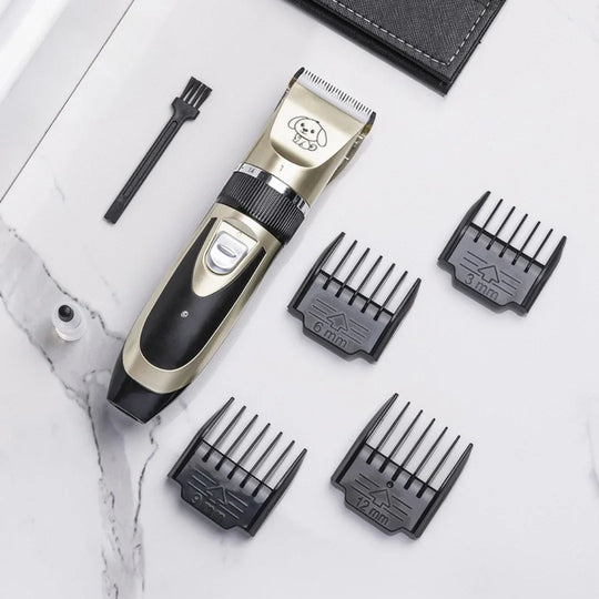 Dog Grooming Trimmer Set - Silent Motor - Adjustable Combs