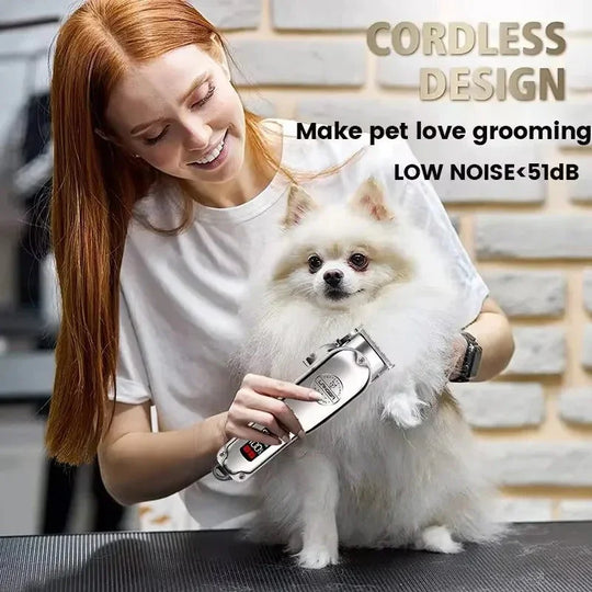 Dog Hair Clipper - Rechargeable Trimmer - Metal Design