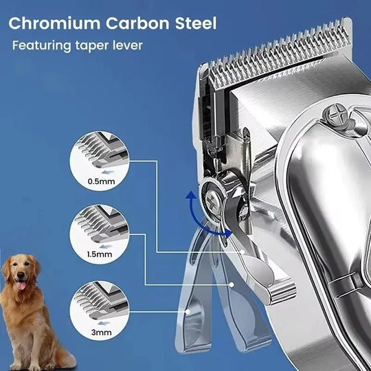 Dog Hair Clipper - Rechargeable Trimmer - Metal Design