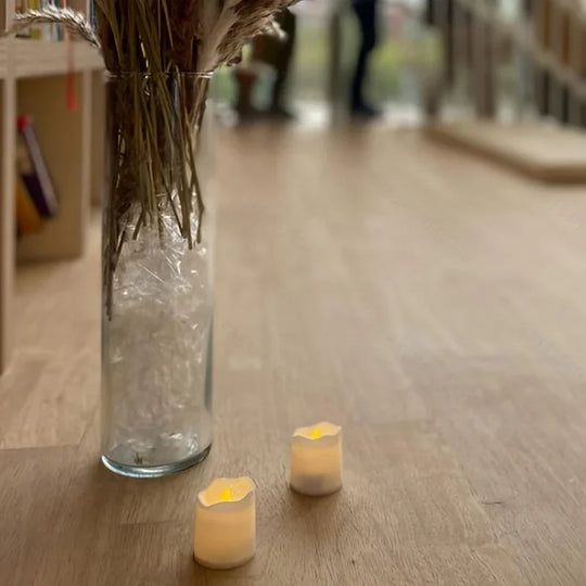 Flameless LED Tea Light Candles - Warm White - Battery Operated