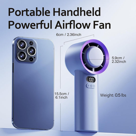 Handheld Fan - Portable Design - Rechargeable Battery
