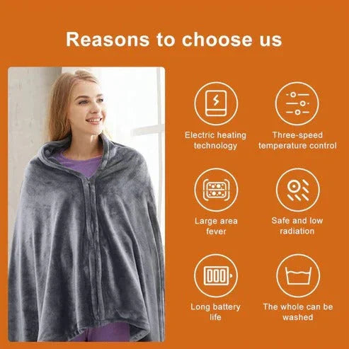Heated Shawl - Portable USB - Adjustable Settings