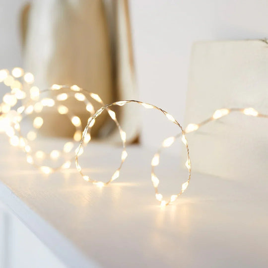 LED Fairy String Lights - Christmas Decoration - Warm White Glow