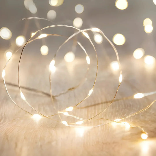 LED Fairy String Lights - Christmas Decoration - Warm White Glow
