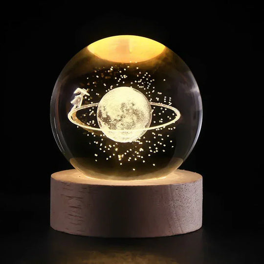 LED Night Light - 3D Crystal Sphere - USB Powered