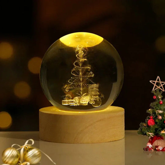 LED Night Light - 3D Crystal Sphere - USB Powered