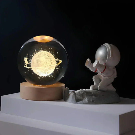 LED Night Light - 3D Crystal Sphere - USB Powered