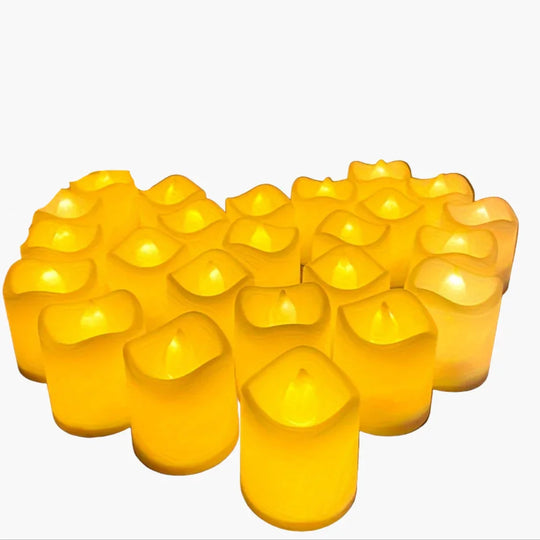 LED Tea Lights - Battery Operated - Flameless Candles - Luvonic