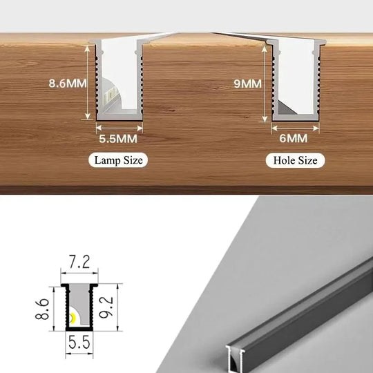 LED Under Cabinet Light Bar - Ultra Thin - Customizable Length