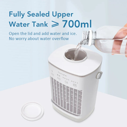 Mini Air Cooler - Portable Humidifier - LED Function