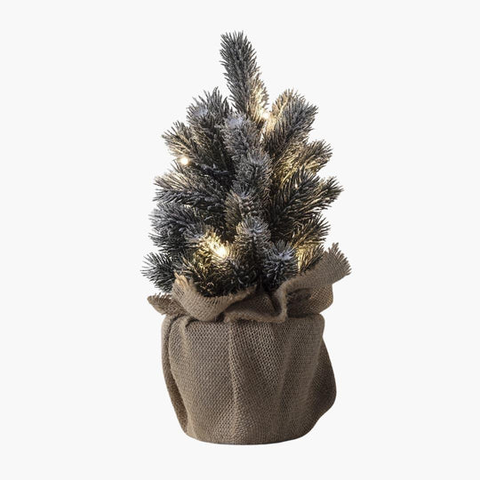 Mini Frosted Christmas Tree - LED Lights - Table Decoration