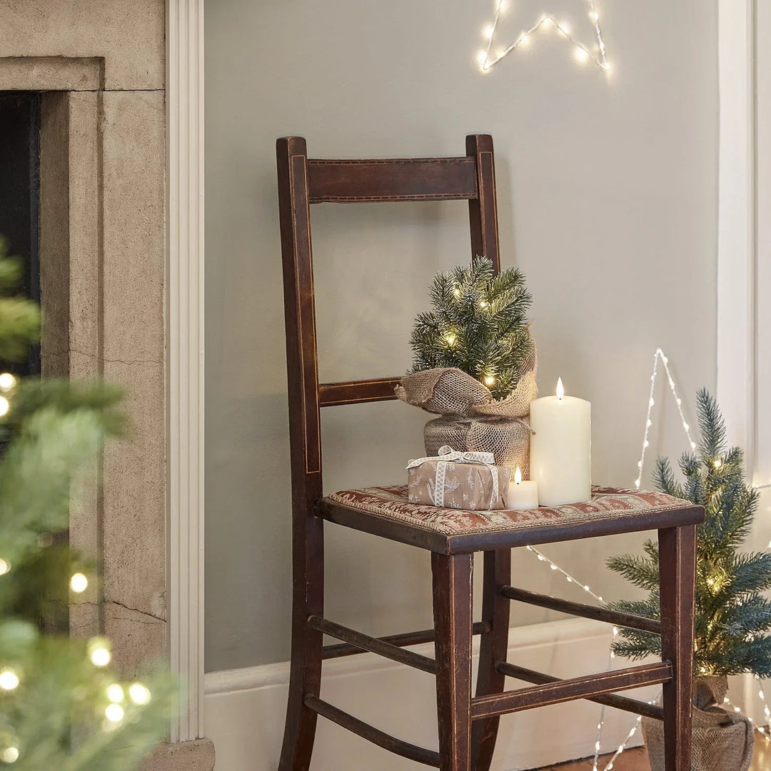 Mini Frosted Christmas Tree - LED Lights - Table Decoration