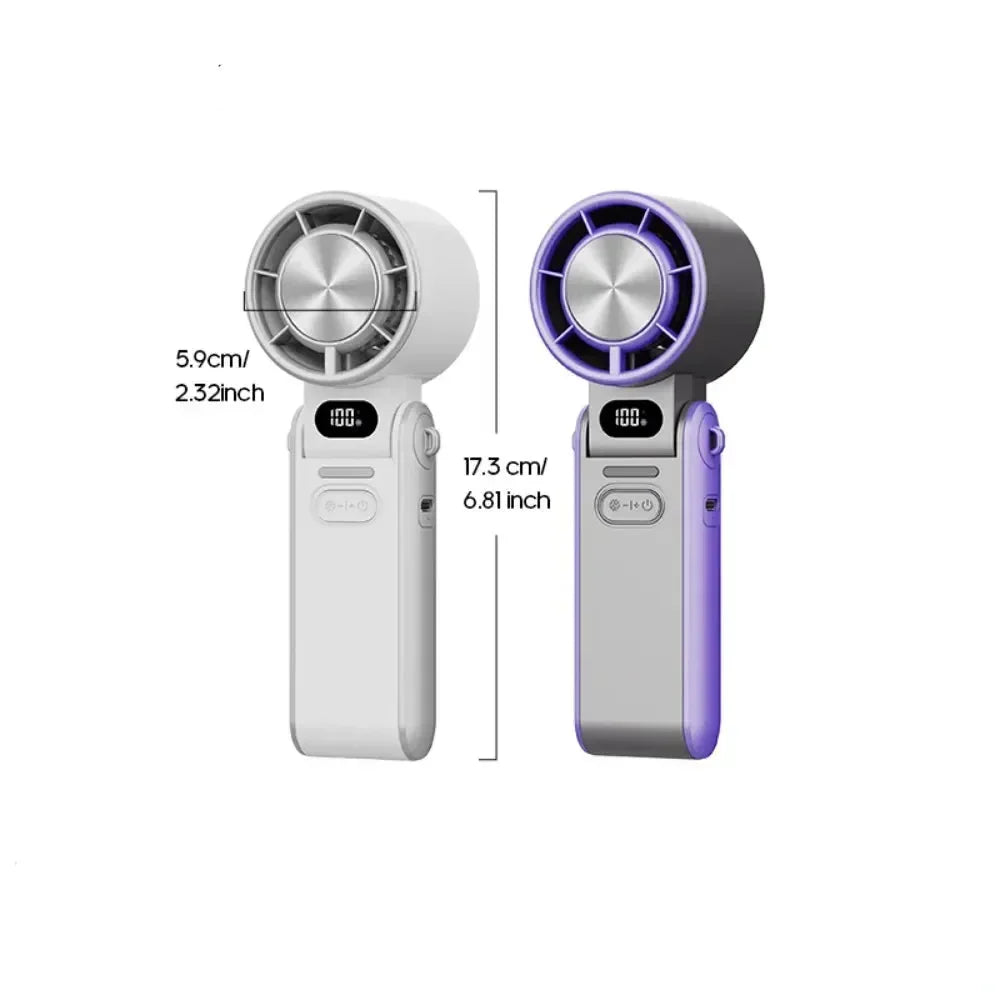 Mini Handheld Fan - Rechargeable - Folding Design