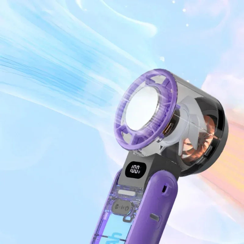 Mini Handheld Fan - Rechargeable - Folding Design