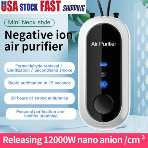 Personal Air Purifier - Wearable Necklace - USB Charging