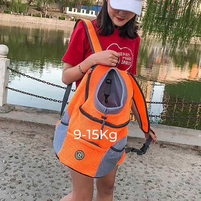 Pet Carrier Backpack - Secure Design - Adjustable Straps