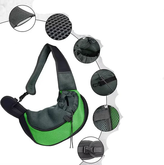 Pet Carrier Bag - Shoulder Design - Ventilated Material