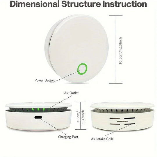 Portable Air Purifier - Odor Eliminator - Rechargeable